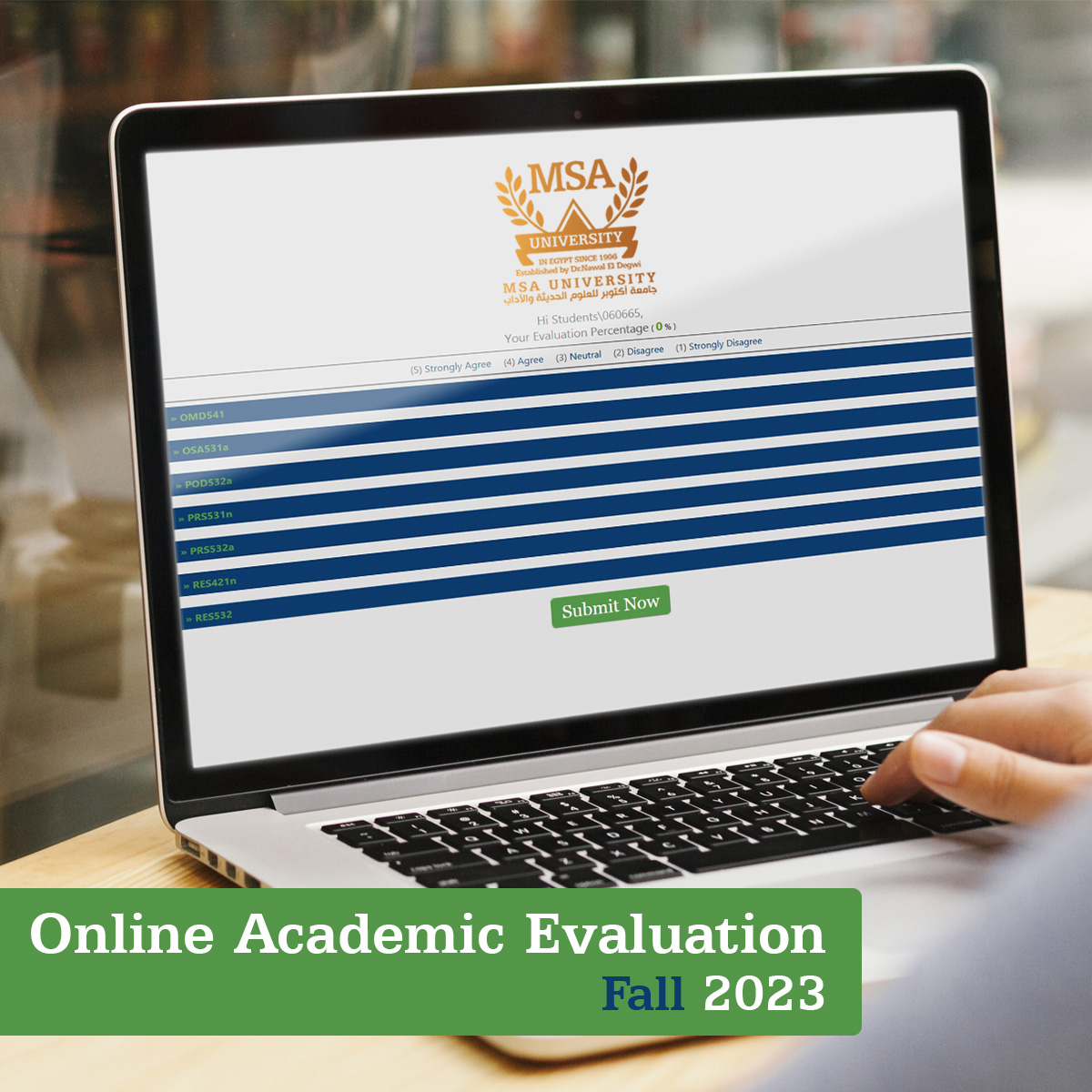Online Academic Evaluation - Fall 2023