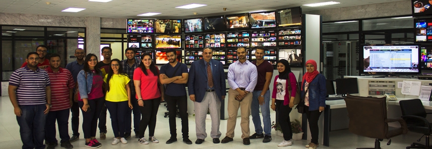 Communication students in Communications Museum- Telecom Egypt