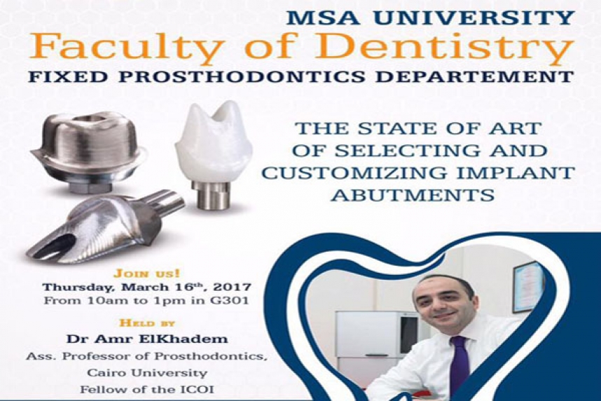 The State of Art of selecting and customizing Implant abutments session