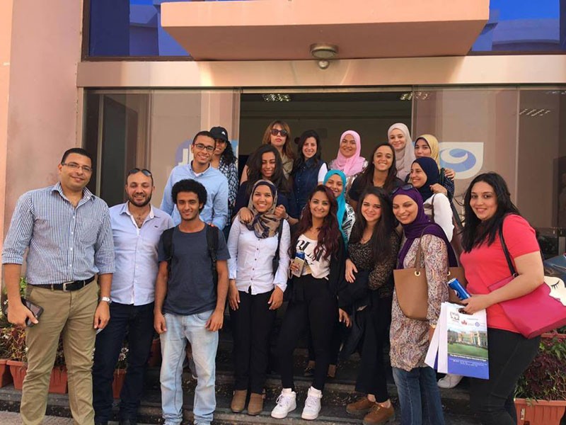 Engineering and Mass communication students in Al Nahar TV stations