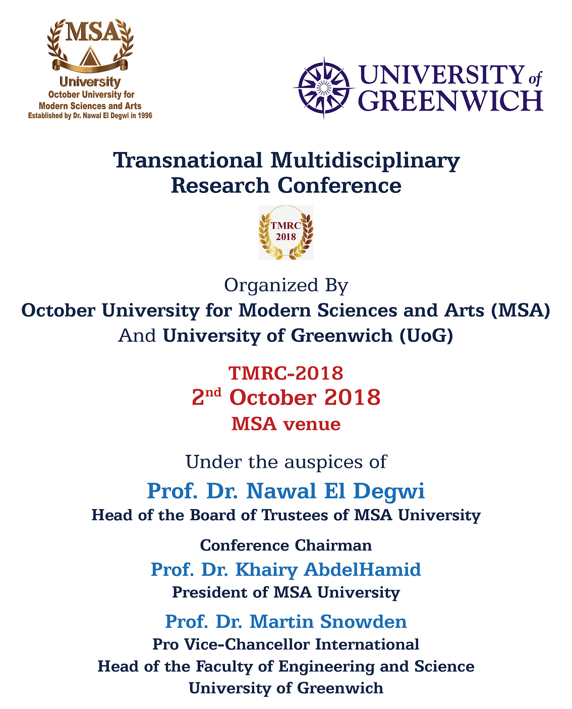 MSA University - Transnational Multidisciplinary Research Conference